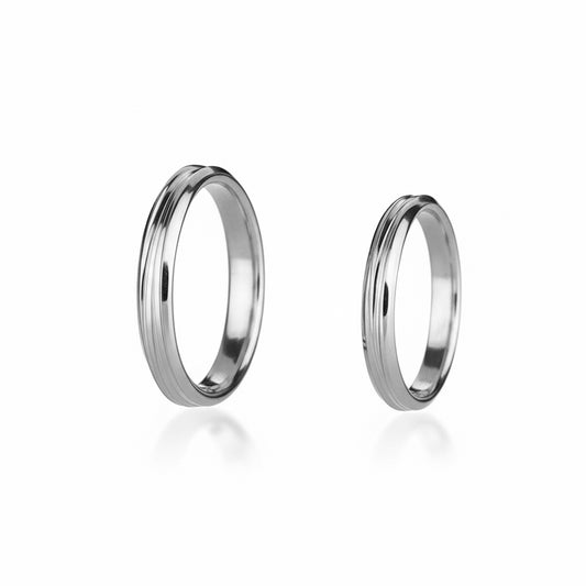 Raya wedding rings 14k white gold