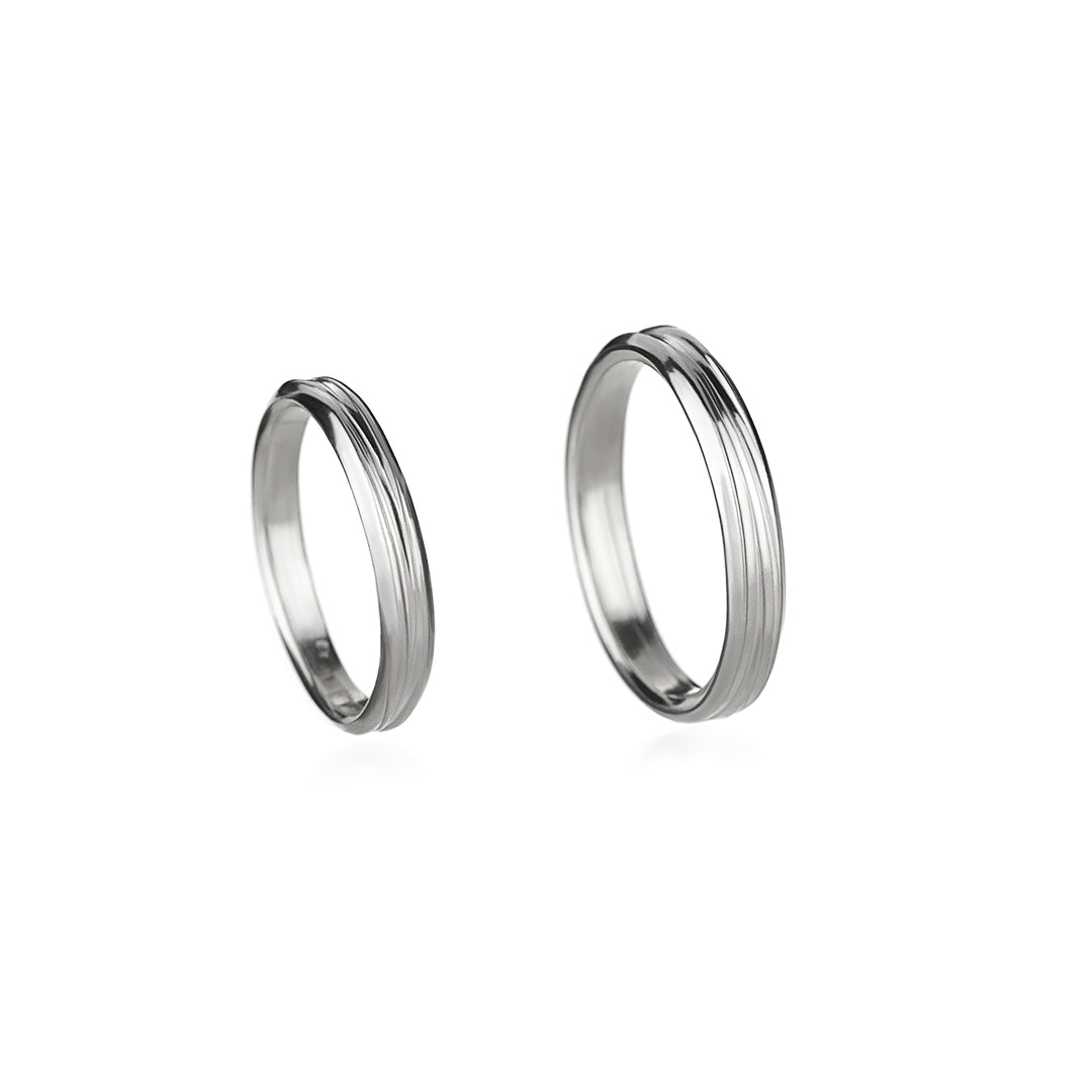 Raya wedding rings 14k white gold