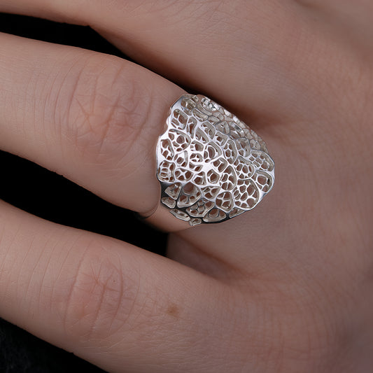 Mimesis sterling silver ring