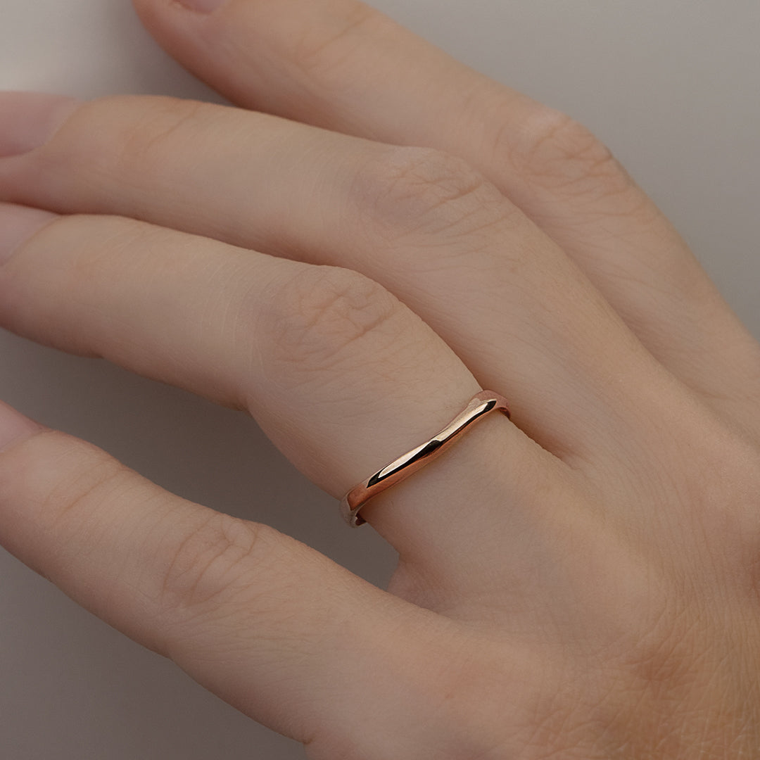 Serin wedding rings 14k rose gold