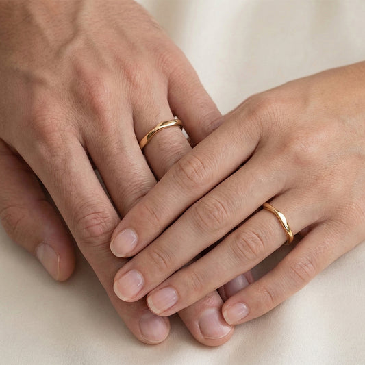 Serin wedding rings 14k yellow gold