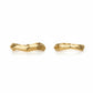 Pair of yellow gold twig-shaped wedding rings