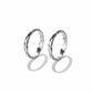 Raindrops curb white gold wedding rings