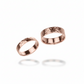 Luma rose gold hammered wedding rings
