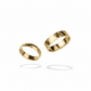 Luma yellow gold hammered wedding rings
