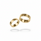 Luma yellow gold hammered wedding rings