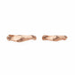 Pair of rose gold twig-shaped wedding rings