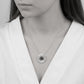 Skyline necklace sterling silver and black pearl