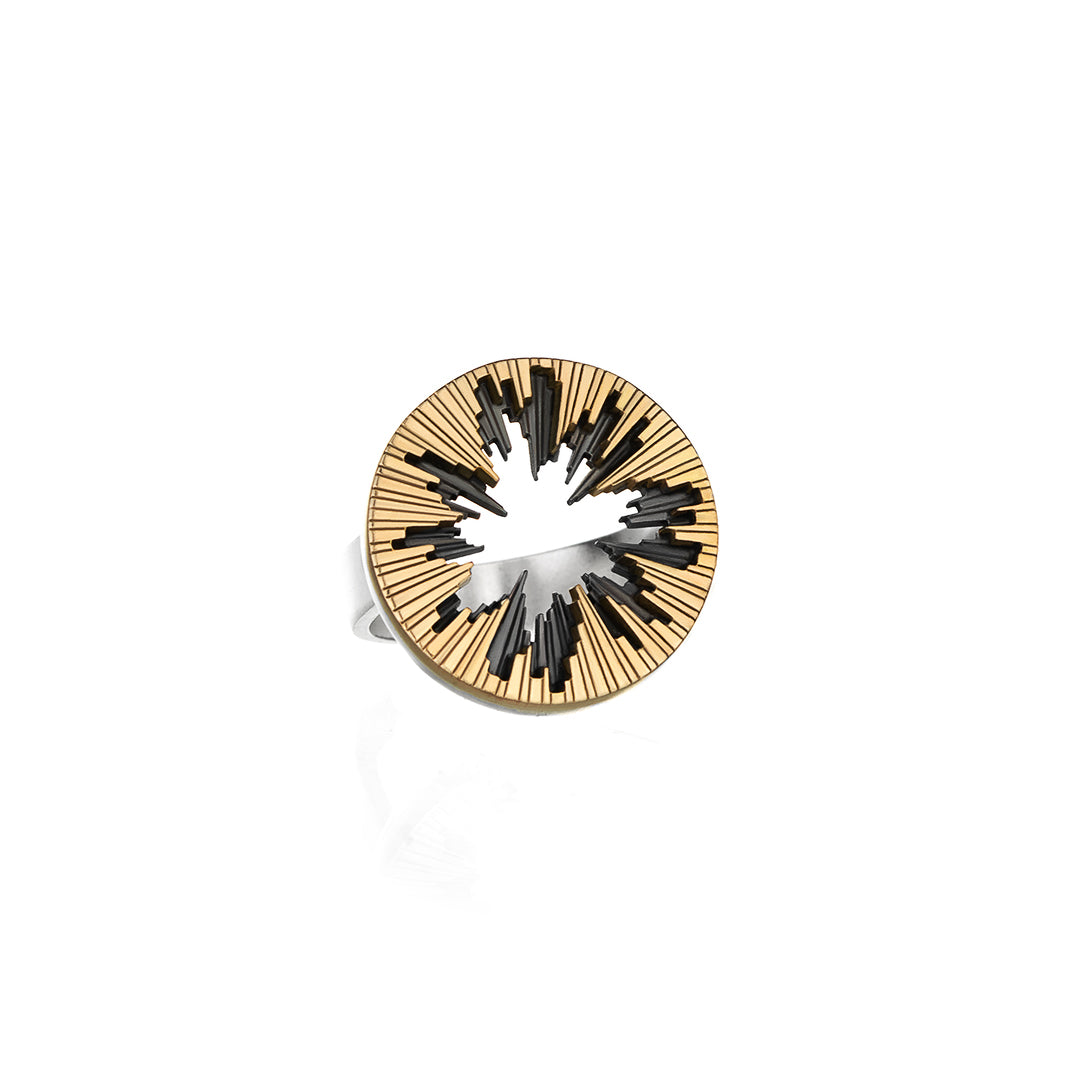 Inel Skyline 5 - aur 14KT & argint 925