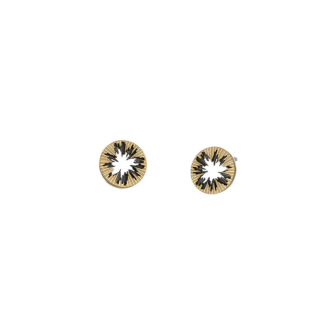 Cercei Skyline aur galben 14KT & argint 925