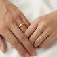 Pair of yellow gold twig-shaped wedding rings