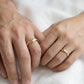 Pair of yellow gold twig-shaped wedding rings