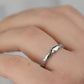 Raindrops curb white gold wedding rings