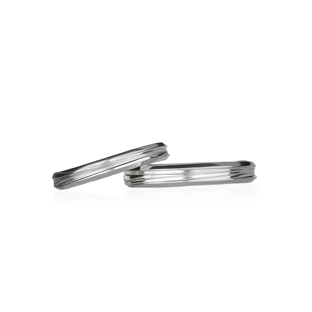 Raya wedding rings 14k white gold