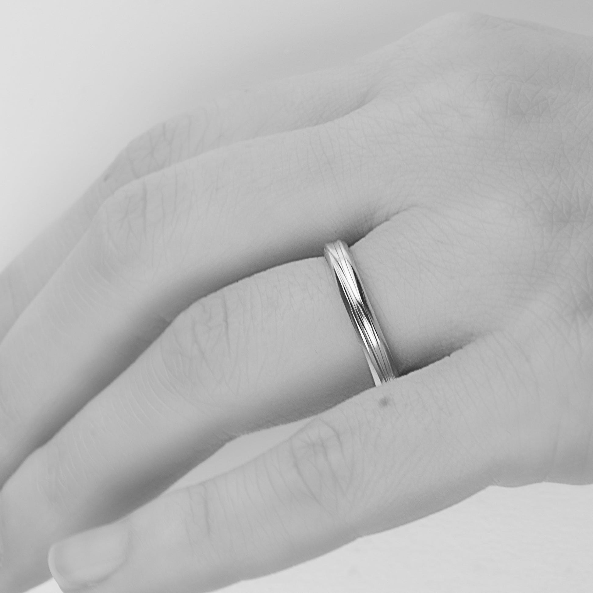 Raya wedding rings 14k white gold