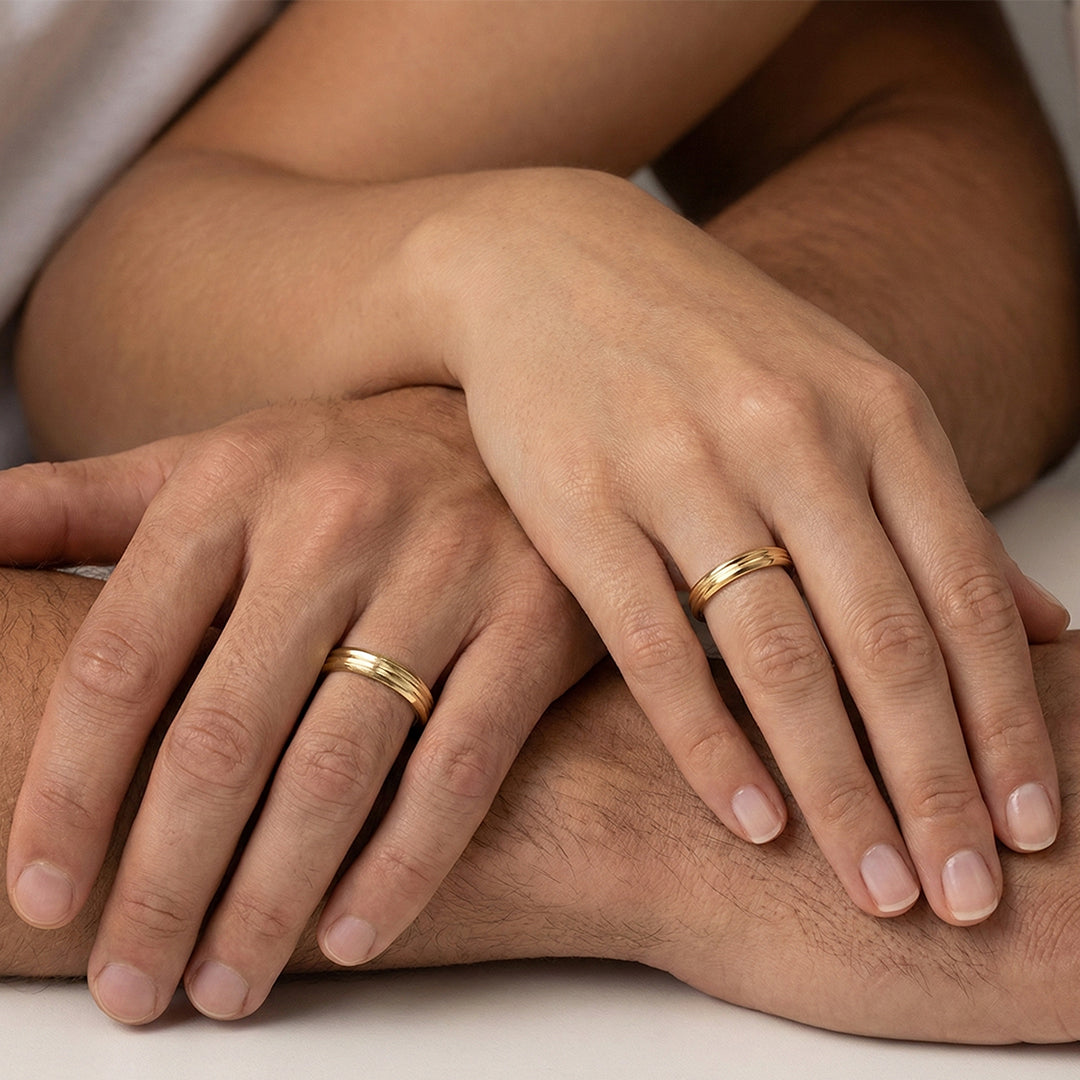Raya wedding rings 14k yellow gold