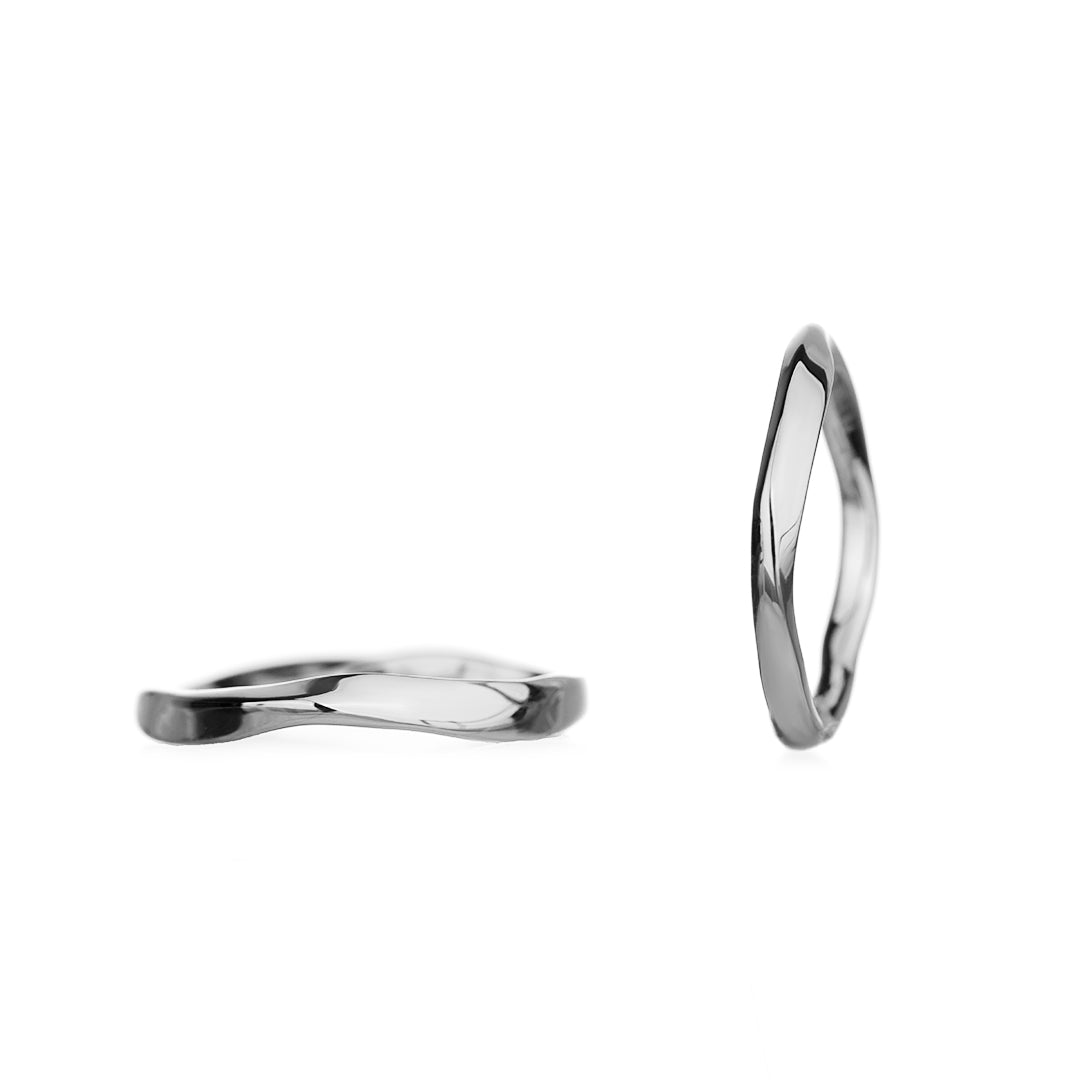 Serin wedding rings 14k white gold