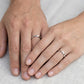 Serin wedding rings 14k white gold
