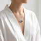Skyline necklace sterling silver & ebony wood