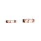 Luma rose gold hammered wedding rings