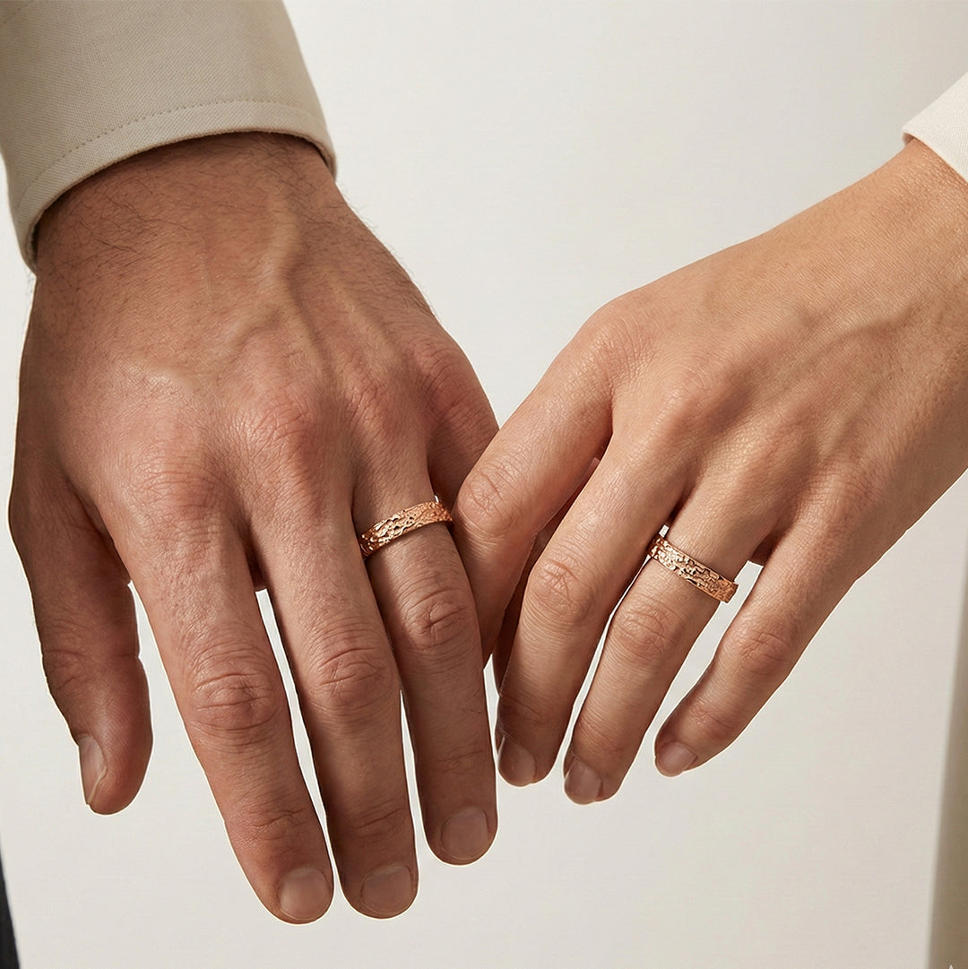 Polen wedding rings rose gold
