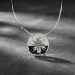 Skyline necklace sterling silver & ebony wood