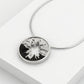 Skyline necklace sterling silver & ebony wood
