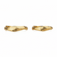 Pair of yellow gold twig-shaped wedding rings