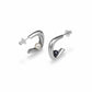 Aura earrings white gold sterling silver white black pearl