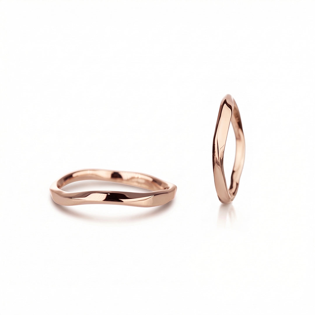 Serin wedding rings 14k rose gold