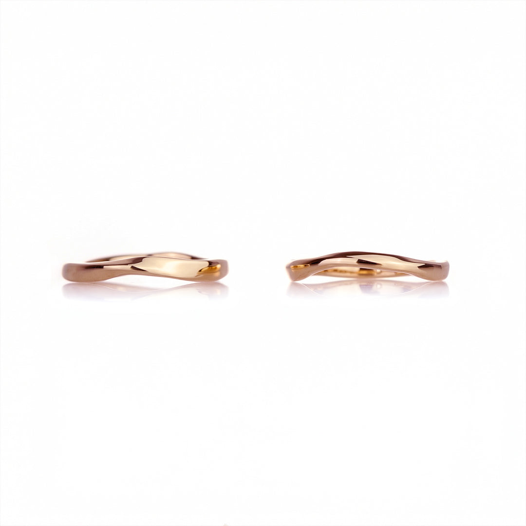 Serin wedding rings 14k rose gold