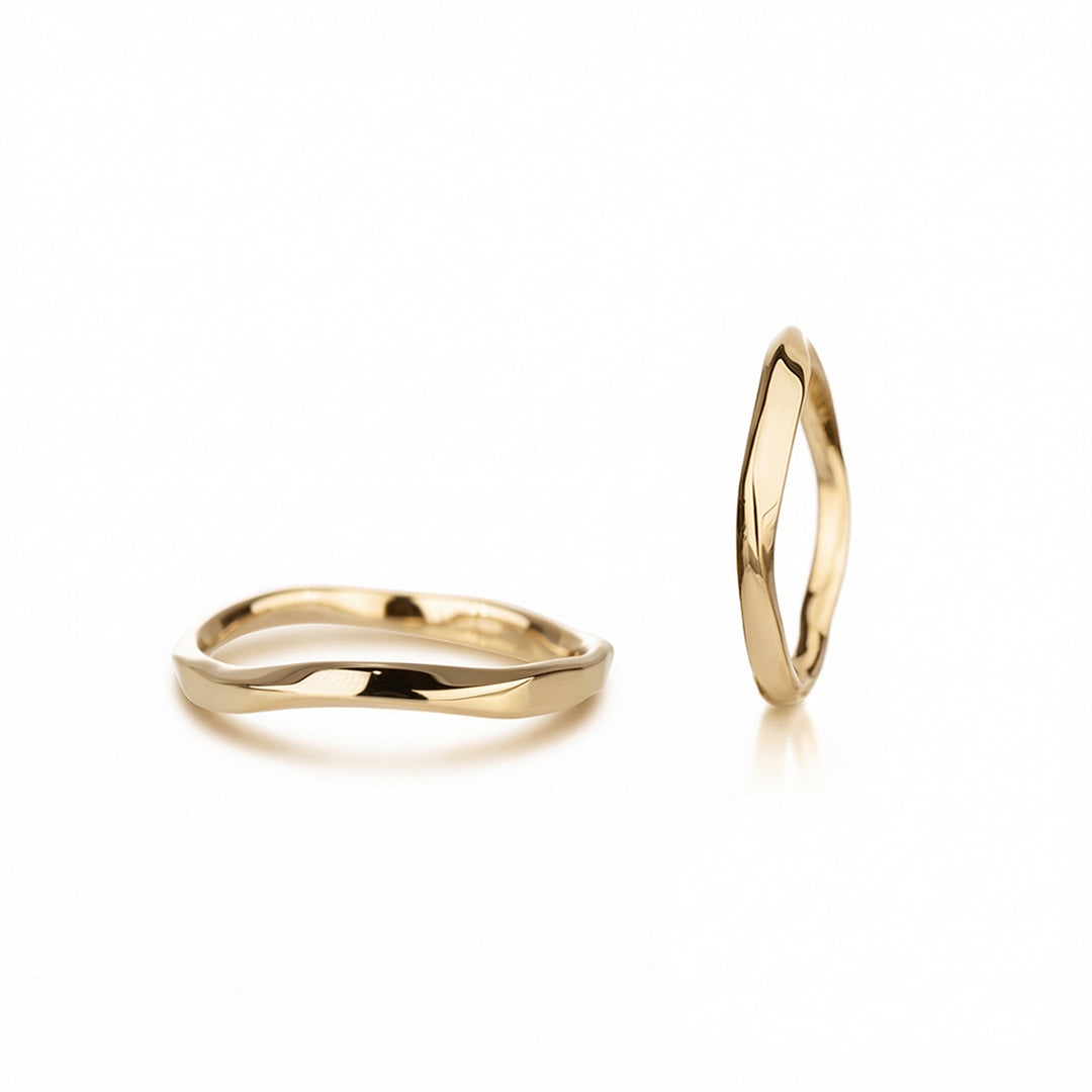 Serin wedding rings 14k yellow gold