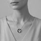 Skyline necklace sterling silver & ebony wood