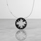 Skyline necklace sterling silver & ebony wood