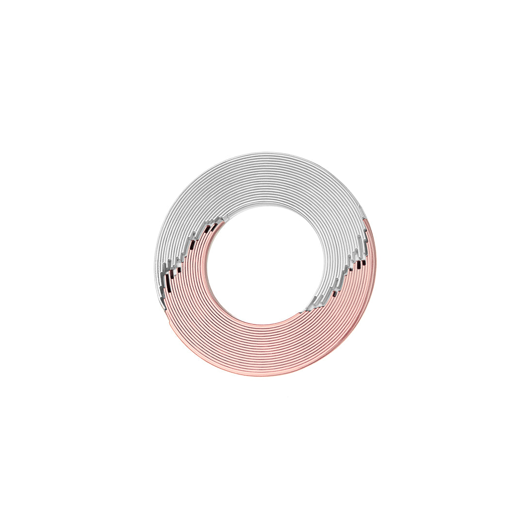 Skyline pin sterling silver & copper