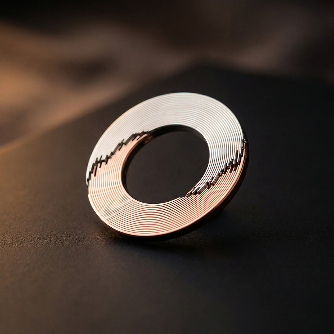Skyline pin sterling silver & copper