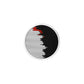 Strata pin sterling silver & ebony wood & red pigment