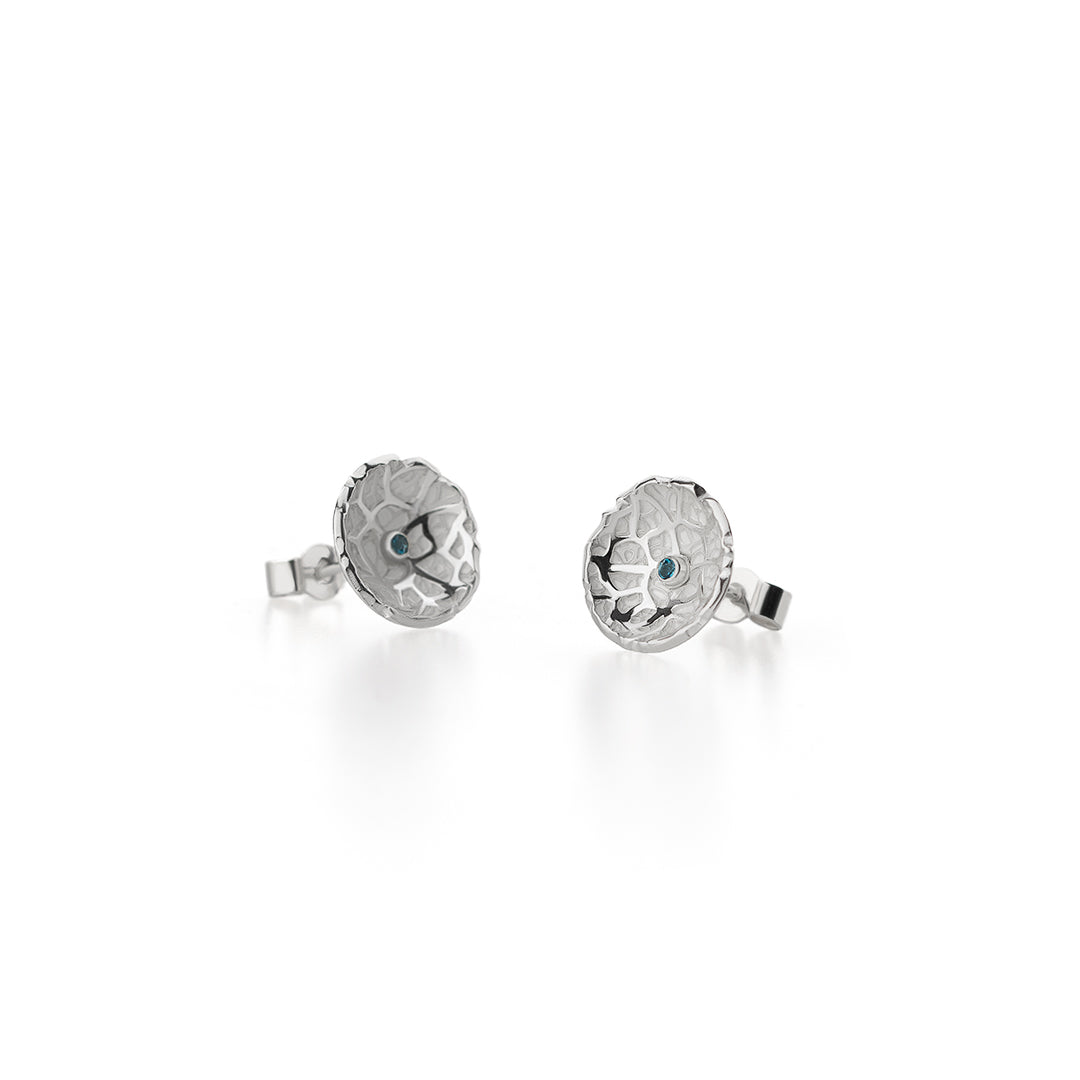 Mimesis earrings 5. Materials: you can choose from Sterling silver, 14k or 18k gold (white, yellow or rose). Stone: Blue topaz or any other stone of your choosing
