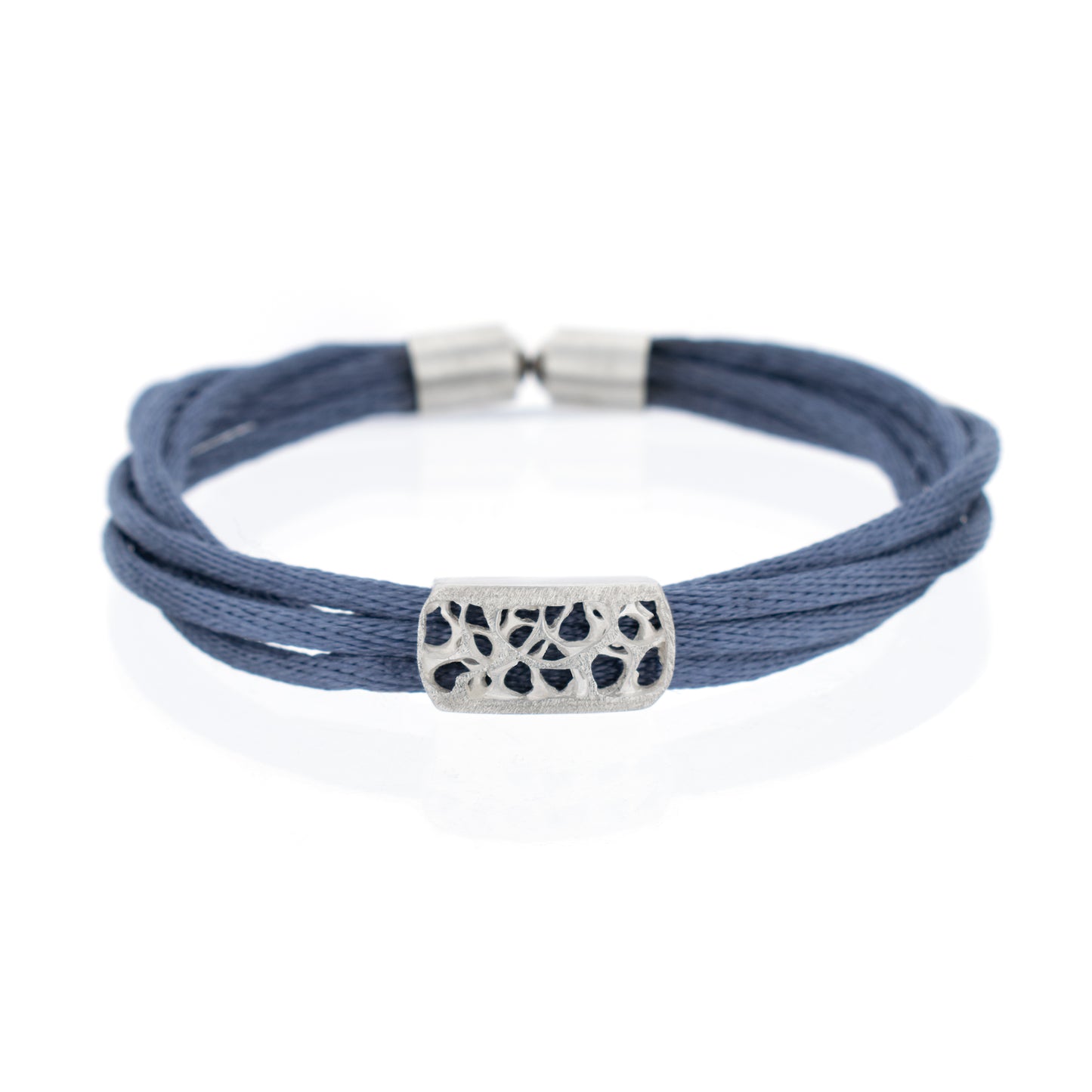 Mimesis bracelet 2. Materials: you can choose from Sterling silver, 14k or 18k gold (white, yellow or rose).  Other materials: String & magnetic closure