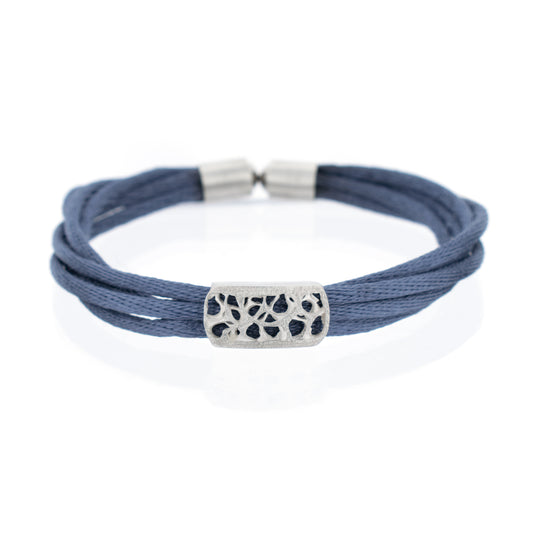 Mimesis bracelet 2. Materials: you can choose from Sterling silver, 14k or 18k gold (white, yellow or rose).  Other materials: String & magnetic closure